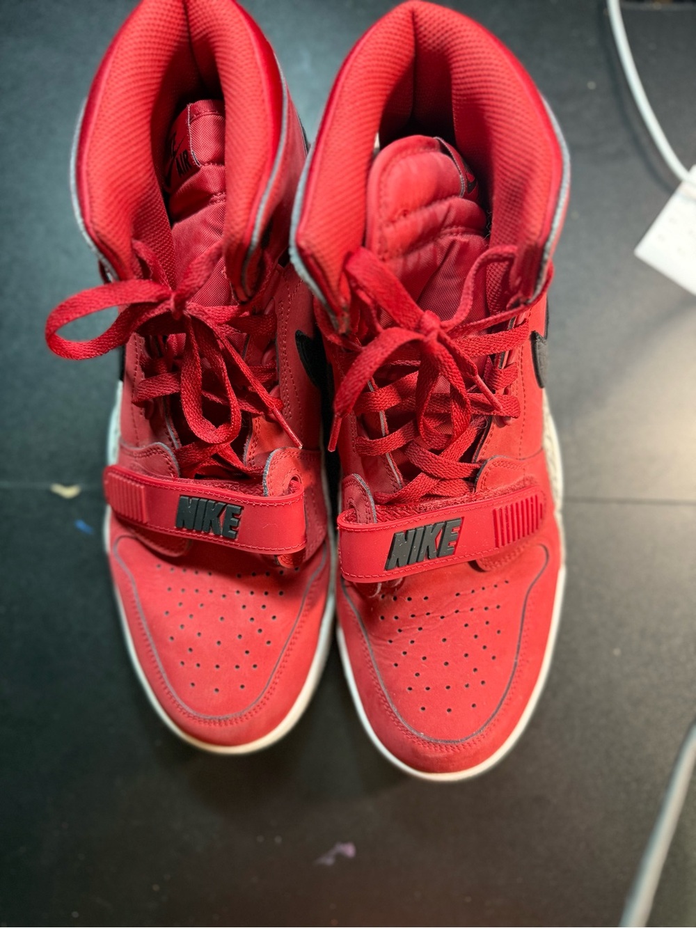 Nike Red High-Top Sneakers with Strap